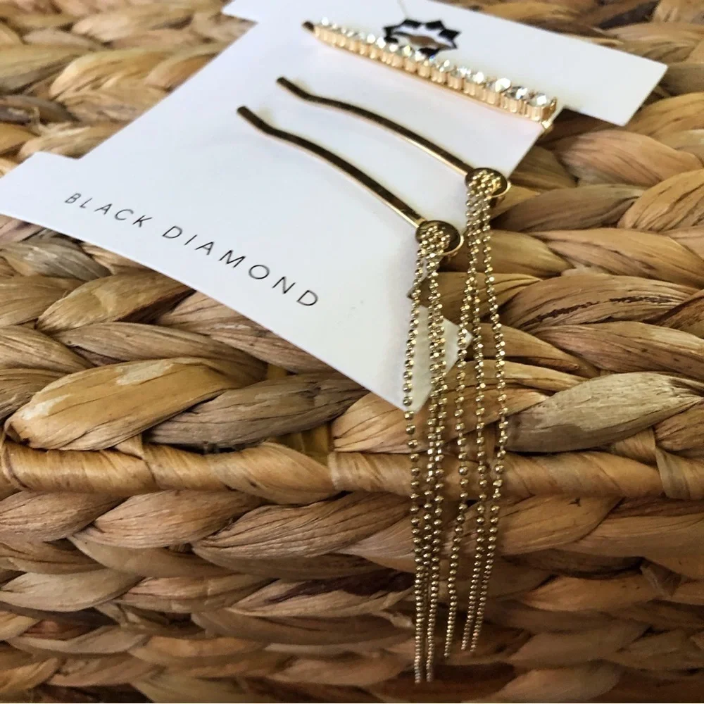 Black Diamond gold glam girl Bobby pin set